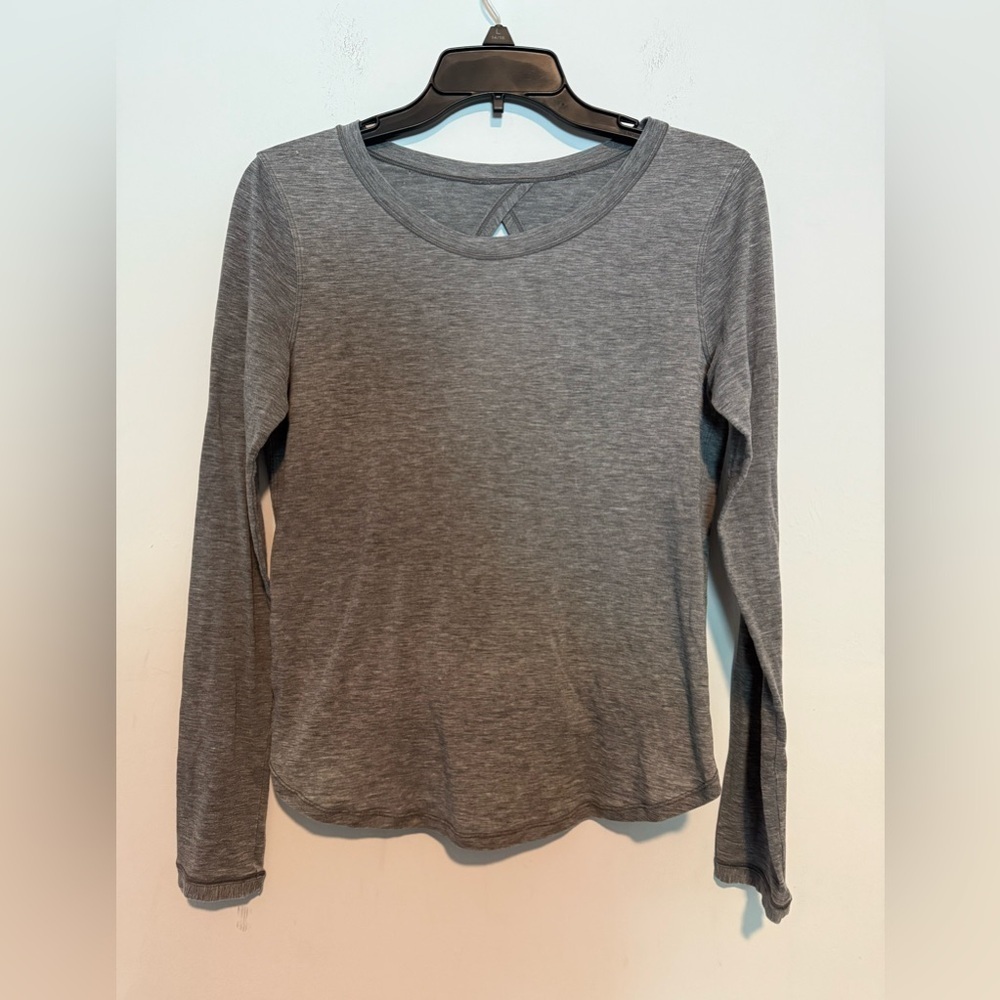 Lululemon Wild Twist Long Sleeve Heathered Core Medium Grey Size 2